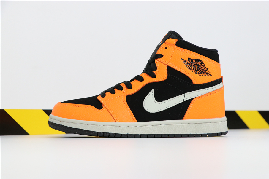 Air Jordan 1 MID Orange Black Shoes